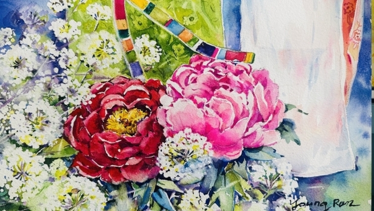 김영란 화백, 36번째 초대 개인전 ‘꽃의 지문-연서’